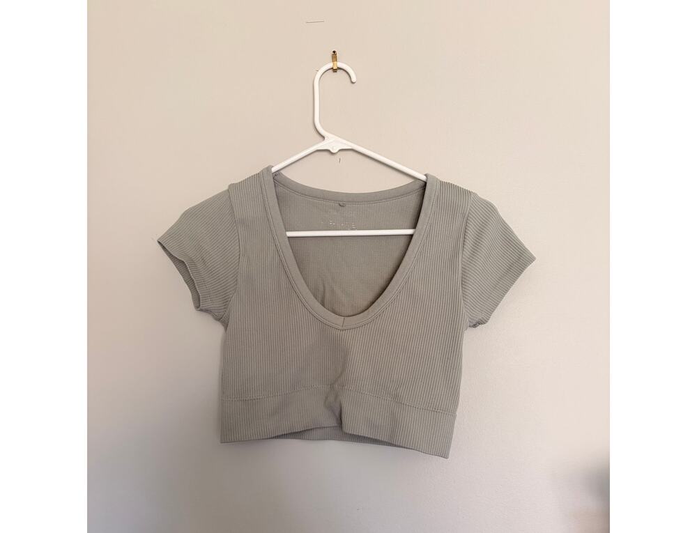 Garage Sage Green Crop Top